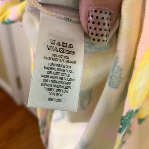 C&C California Size XL large V-neck pocketed dress with lemon design - Picture 6 of 7